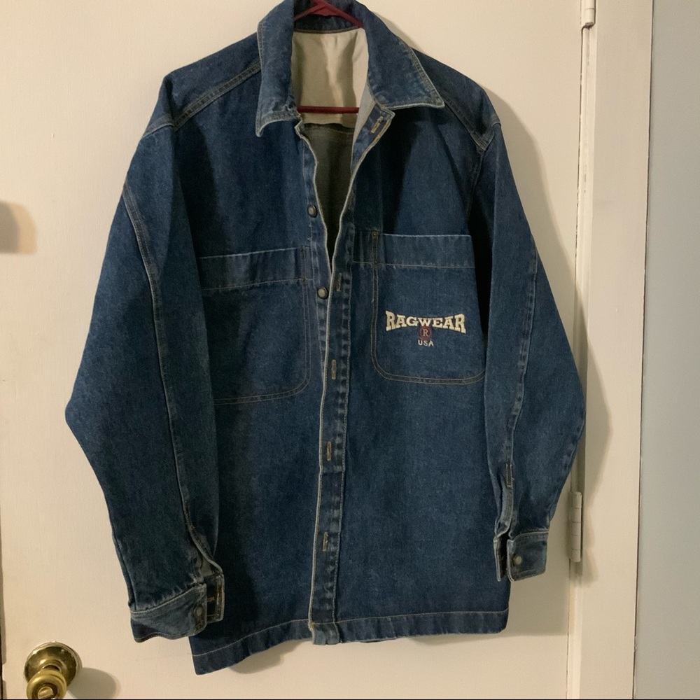 RAGWEAR  RETRO 90s Heavy DENIM JACKET Men’s M VINTAGE NEW